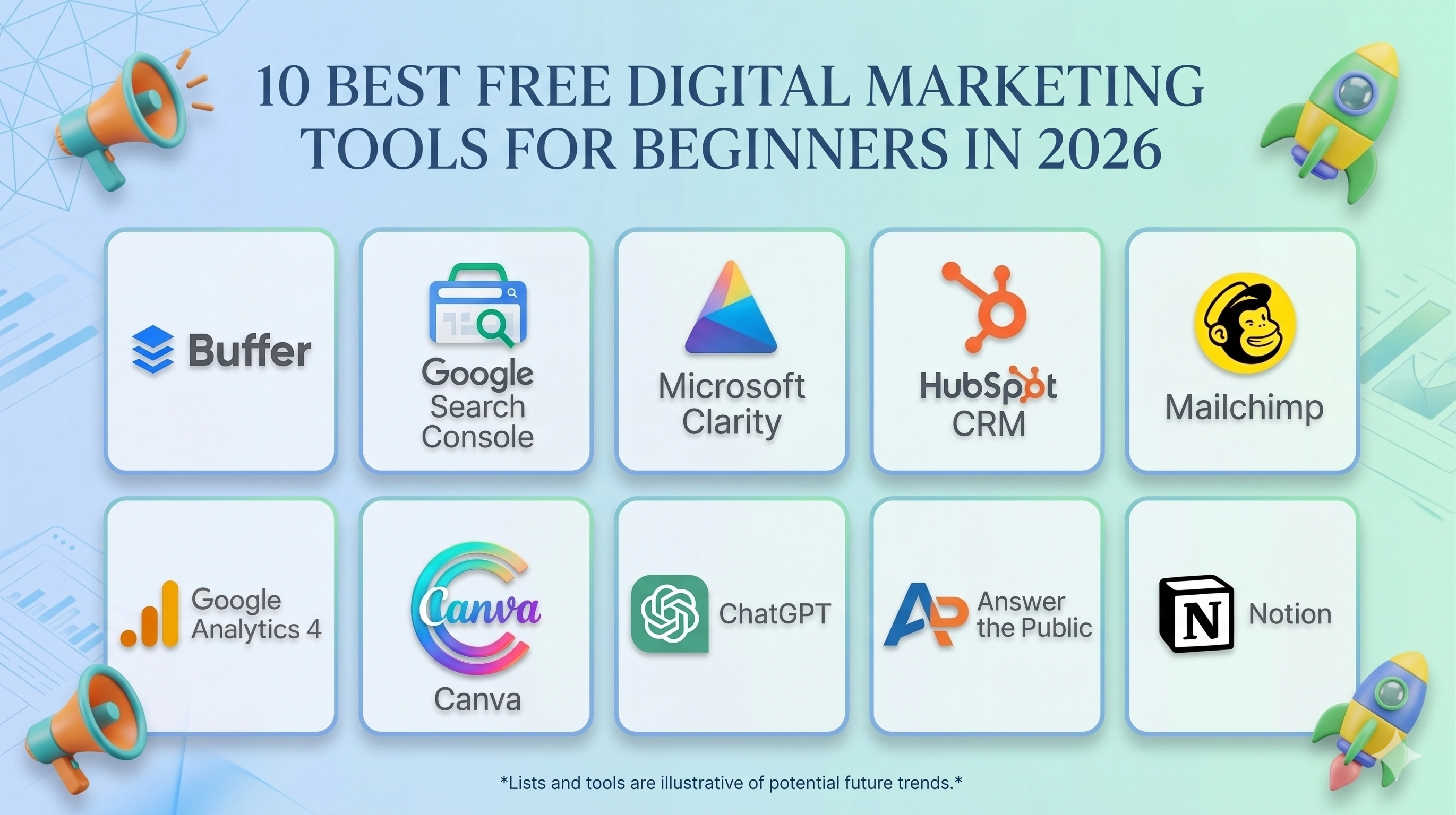 digital marketing tools list for beginners